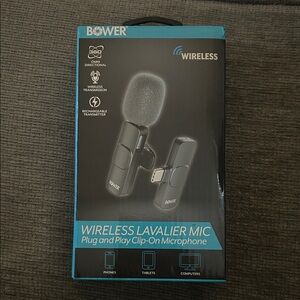 Bower Wireless Lavalier Microphone - Black